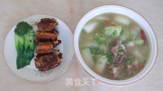 一锅排骨两个菜：蜜汁排骨、冬瓜炖排骨的做法