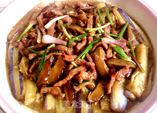 家常菜―肉丝扒茄子的做法