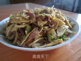 清炒咸肉春笋的做法