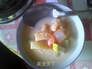 淡奶水果的做法