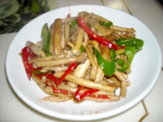 茶树菇炒鸡肉的做法