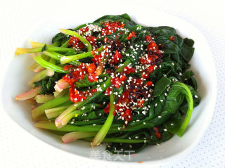 辣拌菠菜的做法