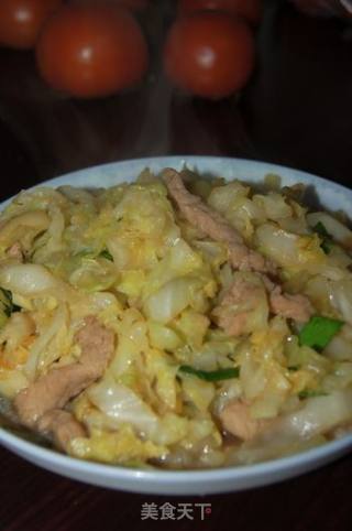 肉丝炒包菜的做法