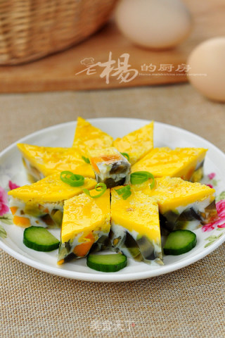 三色蒸蛋的做法