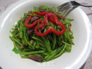 10分钟快手菜--茼蒿杆儿腊肉丝