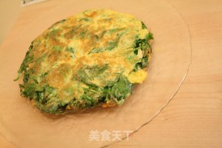芹菜叶蛋饼的做法