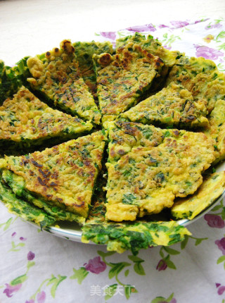 【好吃的早餐自己做】韭菜玉米饼的做法