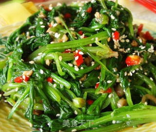 涼拌芝麻菠菜的做法