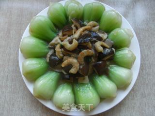 海米香菇扒油菜的做法