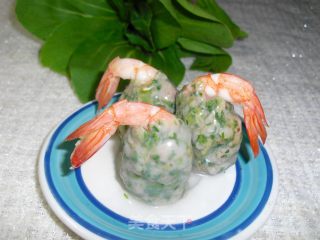 荠菜虾球的做法