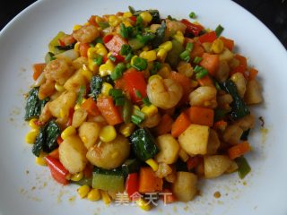 五彩虾仁的做法