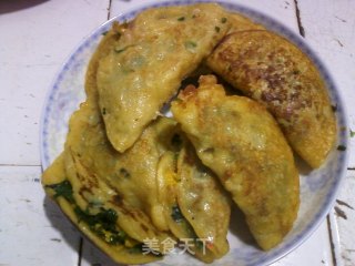 玉米菜煎饼的做法