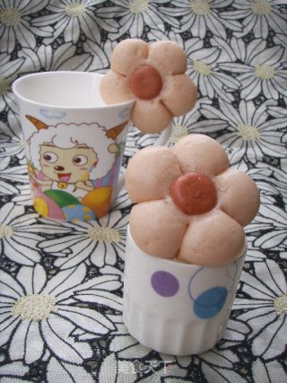 粉红色的花馒头的做法