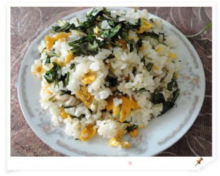 婆婆丁蛋炒饭的做法