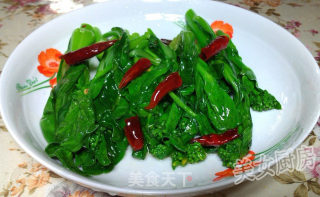 呛炒油菜心的做法