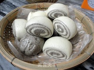 黑芝麻馒头卷的做法
