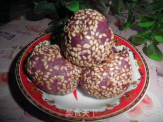 紫薯小麻团的做法