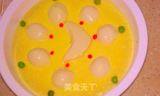 七星伴月蛋羹的做法