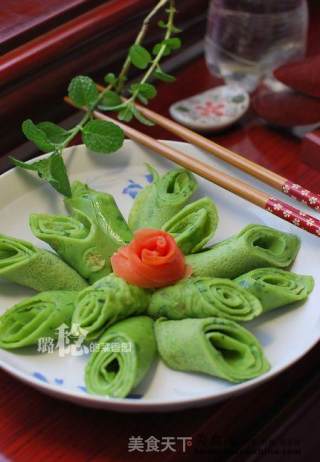 令人如沐春风、翠绿怡人的【苜蓿菜汁饼】（绝无任何添加剂）的做法