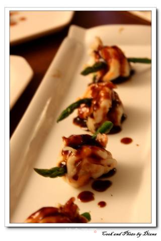 豉油皇玉簪虾Fancy Dinner之主菜之一的做法