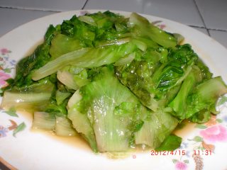 炒生菜！的做法