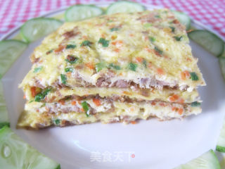 肉碎煎蛋饼的做法