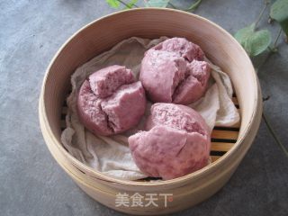 紫薯开花馒头的做法
