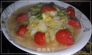 白菜炒番茄的做法
