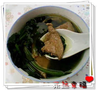 家常鲜汤——菠菜猪肝汤的做法