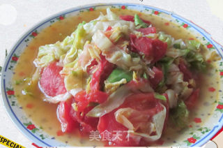 番茄圆白菜的做法
