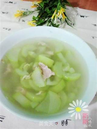 瓠子虾皮肉片汤的做法