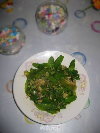 蒜香荷兰豆的做法