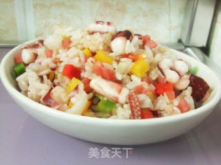 鱿鱼火腿炒饭