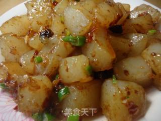 豆豉剁椒炒凉粉的做法