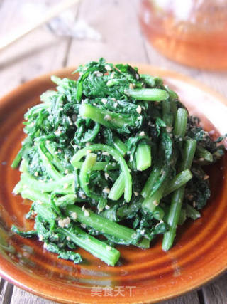 芝麻拌茼蒿的做法