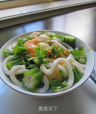 海鲜秋葵乌冬面
