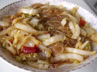 白菜炒粉丝的做法