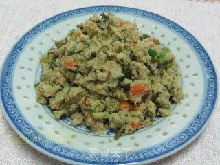 韭菜咸菜炒豆渣的做法