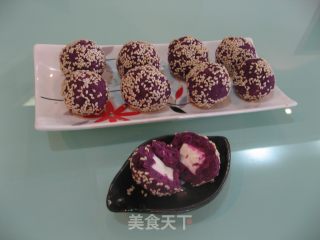 紫薯奶酪球的做法