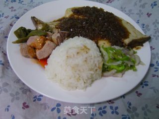 白领一族的健康午餐--素肉排套餐的做法
