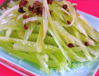 去青春痘食谱-天冬炒莴苣的做法