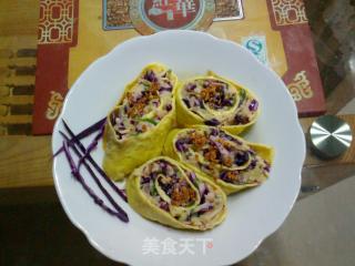 果蔬沙拉鸡蛋卷