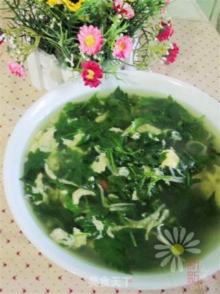 菊花脑银鱼蛋汤的做法