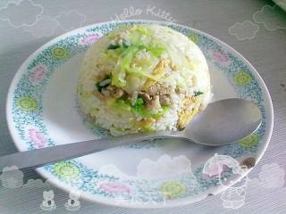 包菜虾仁蛋炒饭的做法