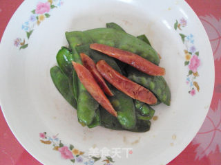 四季豆炒腊肠的做法