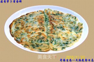蒜香萝卜雀蛋饼的做法