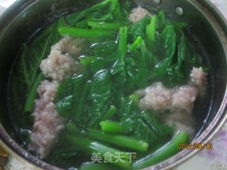 瓜苗肉丸汤的做法