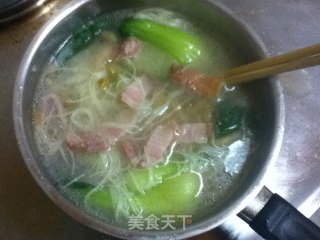 油菜肉丝汤面的做法
