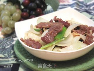 乔州大头葱炒牛肉的做法