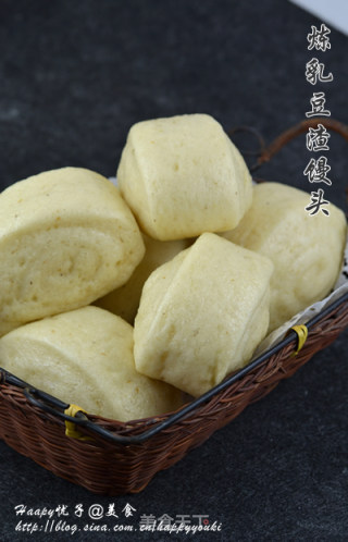 豆渣炼乳馒头的做法